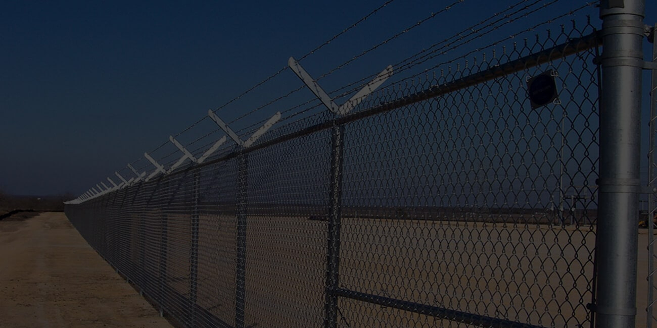 Welded wire fence close-up